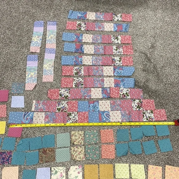 Vintage Colorful Quilting Fabric Squares & Strips! - Picture 7 of 7
